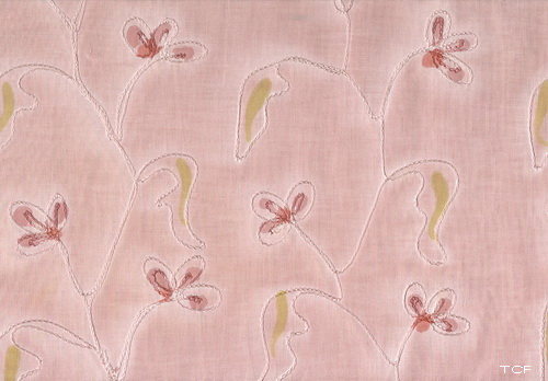 Embroidered Shadow Play - Pink Frost